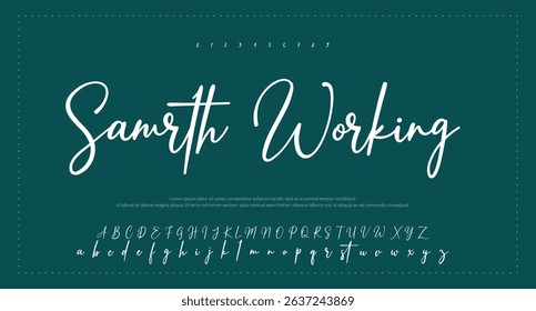 signature Font Calligraphy Logotype Script Brush Font Type Font lettering handwritten