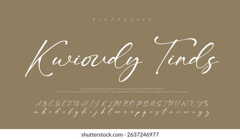 signature Font Calligraphy Logotype Script Brush Font Type Font lettering handwritten