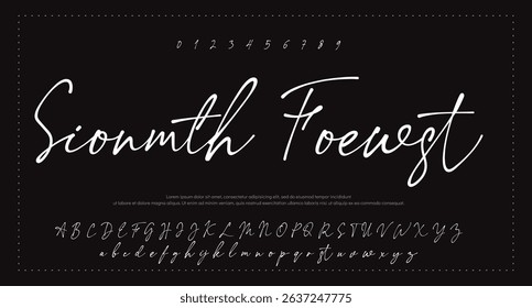 signature Font Calligraphy Logotype Script Brush Font Type Font lettering handwritten