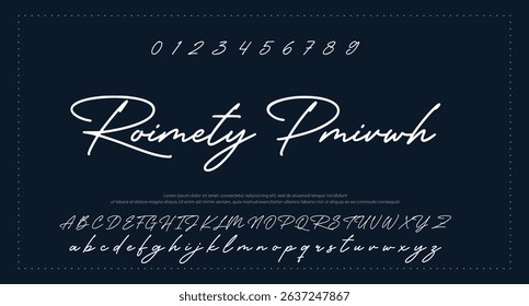 signature Font Calligraphy Logotype Script Brush Font Type Font lettering handwritten