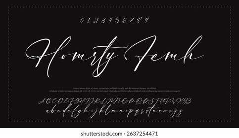 
signature Font Calligraphy Logotype Script Brush Font Type Font lettering handwritten 