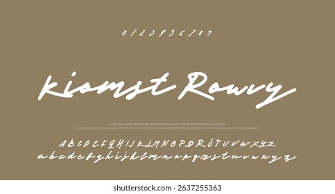 signature Font Calligraphy Logotype Script Brush Font Type Font lettering handwritten 