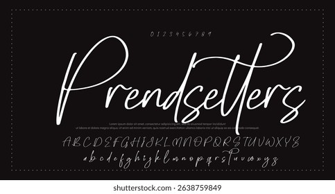 signature Font Calligraphy Logotype Script Brush Font Type Font lettering handwritten