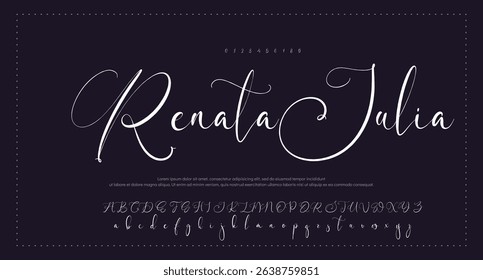 signature Font Calligraphy Logotype Script Brush Font Type Font lettering handwritten