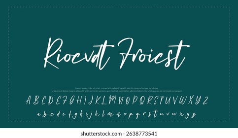 signature Font Calligraphy Logotype Script Brush Font Type Font lettering handwritten 