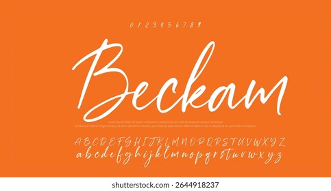assinatura Fonte Caligrafia Tipo de Logotipo Script Pincel Tipo de Fonte Letras de fonte manuscritas
