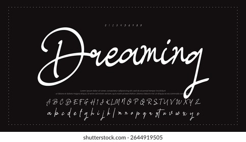 signature Font Calligraphy Logotype Script Brush Font Type Font lettering handwritten 