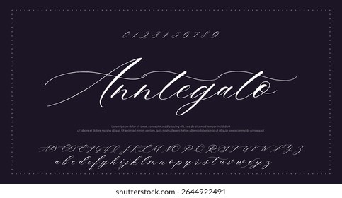 assinatura Fonte Caligrafia Tipo de Logotipo Script Pincel Tipo de Fonte Letras de fonte manuscritas 