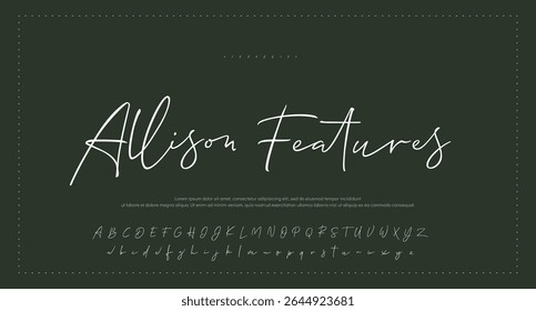signature Font Calligraphy Logotype Script Brush Font Type Font lettering handwritten 