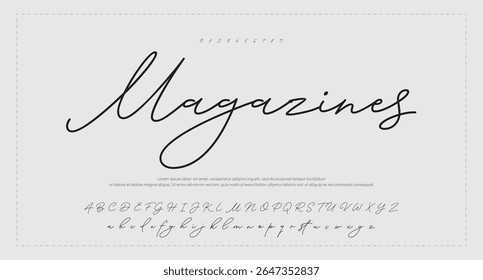 Signature Font Calligraphy Logotype Script Brush Font Type Font lettering handwritten