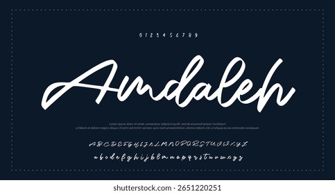 signature Font Calligraphy Logotype Script Brush Font Type Font lettering handwritten 