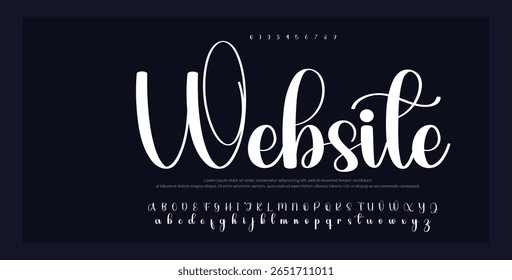 signature Font Calligraphy Logotype Script Brush Font Type Font lettering handwritten