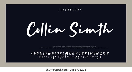 signature Font Calligraphy Logotype Script Brush Font Type Font lettering handwritten 