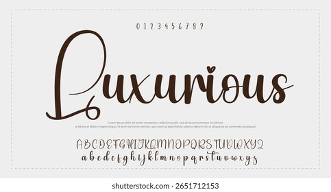 Signature Font Calligraphy Logotype Script Tipo de fuente Letras de fuentes escritas a mano 