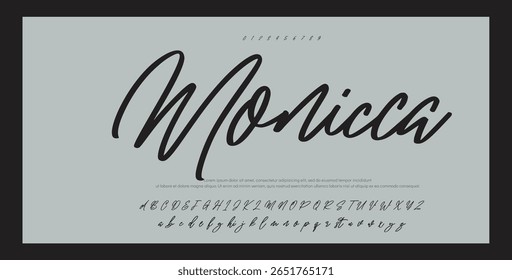signature Font Calligraphy Logotype Script Brush Font Type Font lettering handwritten 