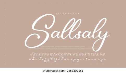 signature Font Calligraphy Logotype Script Brush Font Type Font lettering handwritten