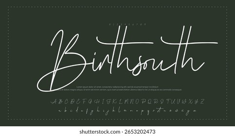 Signature Font Calligraphy Logotype Script Brush Font Type Font lettering handwritten 
