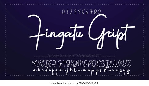 
signature Font Calligraphy Logotype Script Brush Font Type Font lettering handwritten 