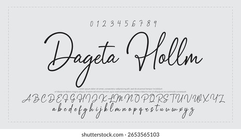 Signature Font Calligraphy Logotype Script Brush Font Type Font lettering handwritten 