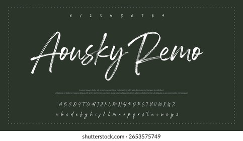firma Caligrafía de fuentes Logotipo Script Pincel Tipo de fuente Letras de fuentes escritas a mano