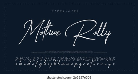 signature Font Calligraphy Logotype Script Brush Font Type Font lettering handwritten