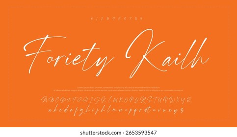 signature Font Calligraphy Logotype Script Brush Font Type Font lettering handwritten