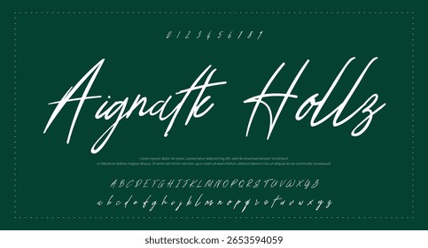 signature Font Calligraphy Logotype Script Brush Font Type Font lettering handwritten