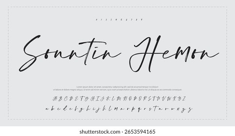 signature Font Calligraphy Logotype Script Brush Font Type Font lettering handwritten