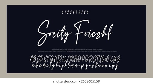 
Signature Font Calligraphy Logotype Script Brush Tipo de fuente Letras de fuentes escritas a mano 