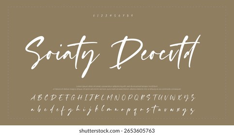 signature Font Calligraphy Logotype Script Brush Font Type Font lettering handwritten