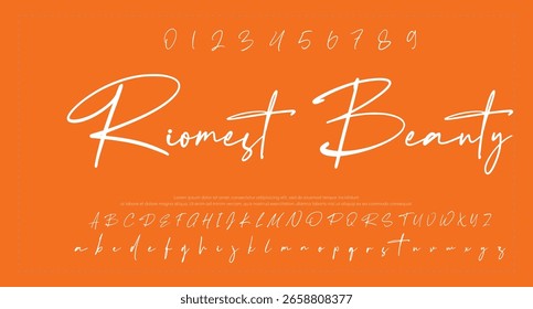 signature Font Calligraphy Logotype Script Brush Font Type Font lettering handwritten