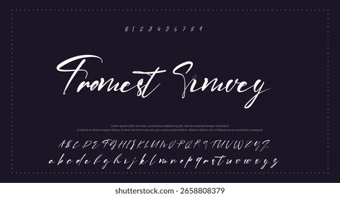 firma Caligrafía de fuentes Logotipo Script Pincel Tipo de fuente Letras de fuentes escritas a mano