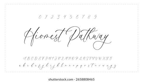 firma Caligrafía de fuentes Logotipo Script Pincel Tipo de fuente Letras de fuentes escritas a mano