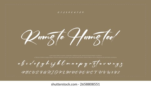 firma Caligrafía de fuentes Logotipo Script Pincel Tipo de fuente Letras de fuentes escritas a mano