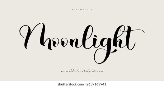 signature Font Calligraphy Logotype Script Brush Font Type Font lettering handwritten. vector illustration 
