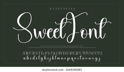 Signatur Schriftart Kalligrafie Logotyp Skript Pinsel Schriftart Schriftart Schriftart handschriftlich