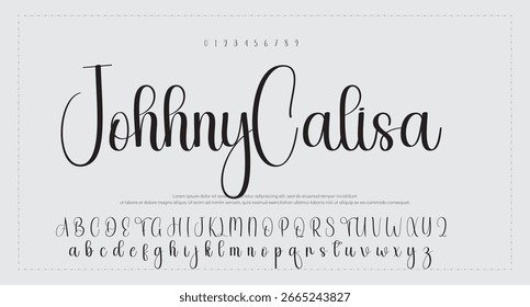 signature Font Calligraphy Logotype Script Brush Font Type Font lettering handwritten