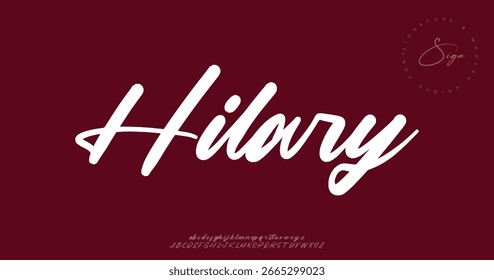 firma Caligrafía de fuentes Logotipo Script Pincel Tipo de fuente Letras de fuentes escritas a mano