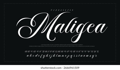 signature Font Calligraphy Logotype Script Brush Font Type Font lettering handwritten