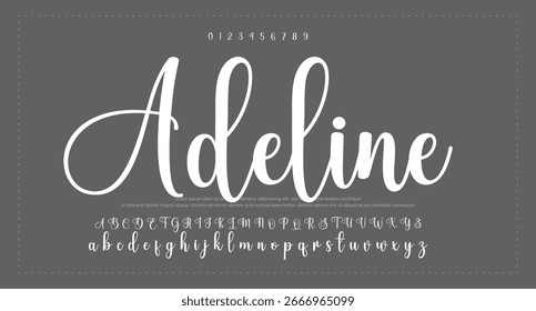 firma Caligrafía de fuentes Logotipo Script Pincel Tipo de fuente Letras de fuentes escritas a mano 