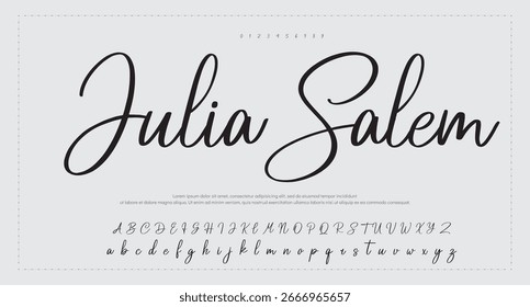 signature Font Calligraphy Logotype Script Brush Font Type Font lettering handwritten  