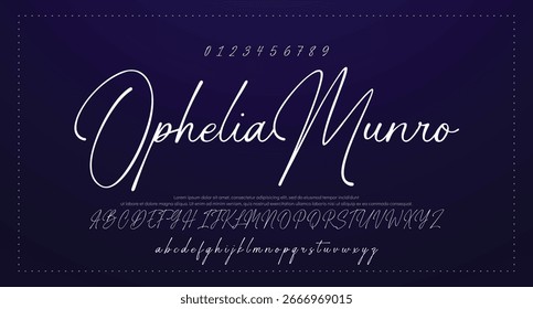 signature Font Calligraphy Logotype Script Brush Font Type Font lettering handwritten