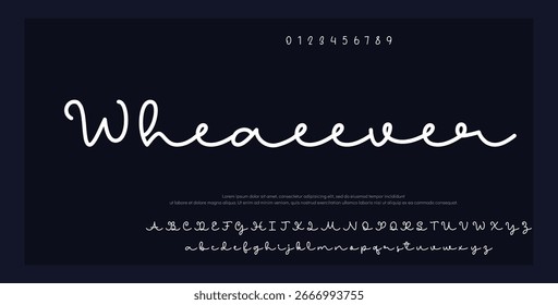 Signature Font Calligraphy Logotype Script Brush Font Type Font lettering handwritten