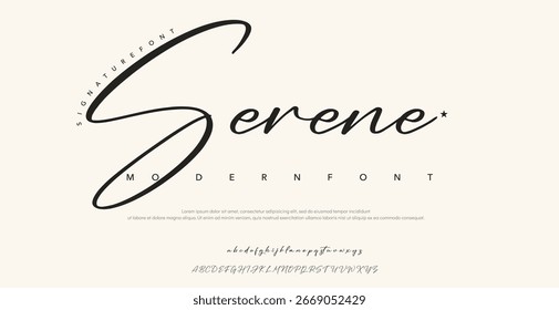 signature Font Calligraphy Logotype Script Brush Font Type Font lettering handwritten