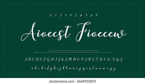 firma Caligrafía de fuentes Logotipo Script Pincel Tipo de fuente Letras de fuentes escritas a mano
