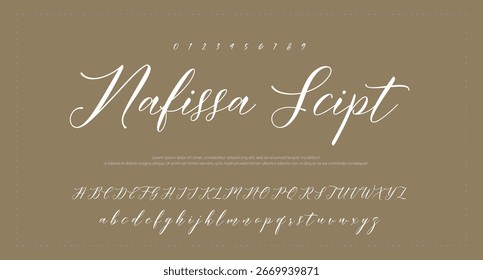 firma Caligrafía de fuentes Logotipo Script Pincel Tipo de fuente Letras de fuentes escritas a mano