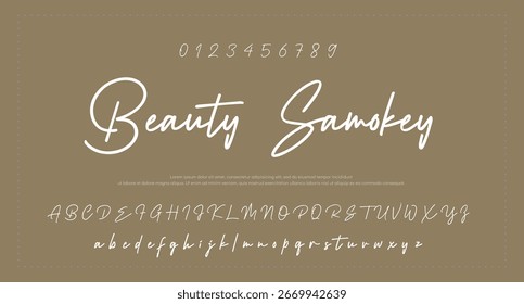 firma Caligrafía de fuentes Logotipo Script Pincel Tipo de fuente Letras de fuentes escritas a mano