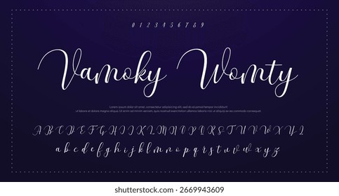 firma Caligrafía de fuentes Logotipo Script Pincel Tipo de fuente Letras de fuentes escritas a mano