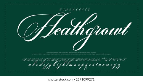 signature Font Calligraphy Logotype Script Brush Font Type Font lettering handwritten. vector illustration