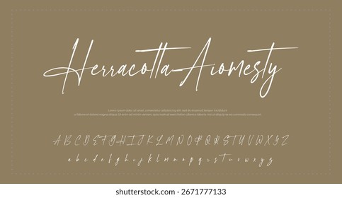 signature Font Calligraphy Logotype Script Brush Font Type Font lettering handwritten